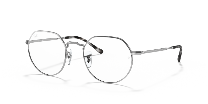 Rayban RX6465-2501 เงิน แว่นสายตาทรงหกเหลี่ยม สำหรับทั้งสองเพศ