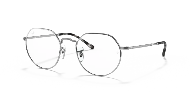 กรอบแว่นสายตา Rayban Jack RX6465-2501 Silver Rayban RX6465-2501 เงิน แว่นสายตาทรงหกเหลี่ยม สำหรับทั้งสองเพศ