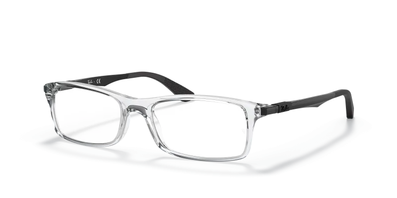 กรอบแว่นสายตา Rayban RX7017-5943 Transparent Rayban RX7017 5943 หน้ากรอบใส ขาแว่นโลหะยืดหยุ่น