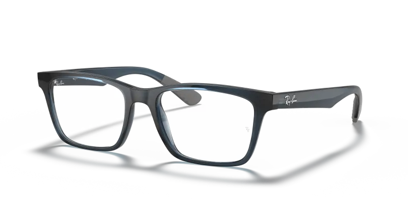 Rayban RX7025 5719 กรอบแว่นสายตาน้ำเงินโปร่งใส
