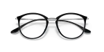 กรอบแว่นสายตา Rayban RX7140-5852 Black On Transparent Rayban RX7140-5852 ดำพื้นโปร่งใส close-up ด้านหน้า