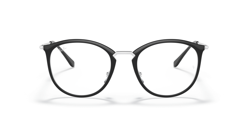 Rayban RX7140-5852 ดำพื้นโปร่งใส ด้านหน้า