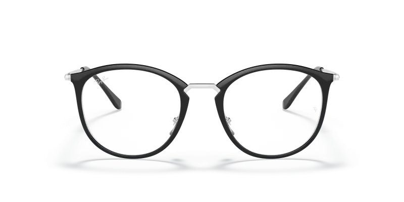 Rayban RX7140-5852 ดำพื้นโปร่งใส ด้านหน้า
