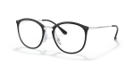 Rayban RX7140-5852 ดำพื้นโปร่งใส แว่นสายตาทรงแฟนทอส สำหรับผู้หญิง