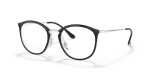 กรอบแว่นสายตา Rayban RX7140-5852 Black On Transparent Rayban RX7140-5852 ดำพื้นโปร่งใส แว่นสายตาทรงแฟนทอส สำหรับผู้หญิง