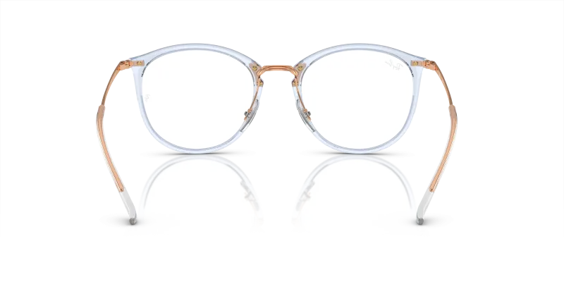 Rayban RX7140-8336 ฟ้าอ่อนโปร่งใส ขาแว่นด้านใน