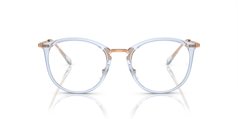 Rayban RX7140-8336 ฟ้าอ่อนโปร่งใส ด้านหน้า