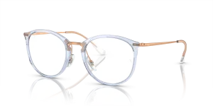Rayban RX7140-8336 ฟ้าอ่อนโปร่งใส แว่นสายตาทรงแฟนทอส สำหรับผู้หญิง