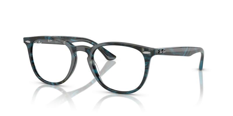 กรอบแว่นสายตา Rayban RX7159F-8394 Brown Yellow Fantasy Transparent Rayban RX7159F 8394 แว่นสายตาลายน้ำตาลเหลือง Unisex