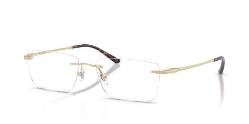Rayban RX8781D 1251 ไทเทเนียมทองอ่อน ไร้กรอบล่าง