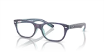 กรอบแว่นสายตา Rayban RY1555F-3945 Top Blue Violet Light Blue Rayban RY1555F 3945 แว่นสายตาเด็กสีน้ำเงินไล่ม่วง