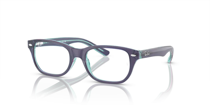 กรอบแว่นสายตา Rayban RY1555F-3945 Top Blue Violet Light Blue Rayban RY1555F 3945 แว่นสายตาเด็กสีน้ำเงินไล่ม่วง