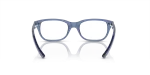 กรอบแว่นสายตาเด็ก Rayban RY1555F-3977 Transparent Blue Rayban RY1555F 3977 ขาแว่นด้านในลวดลายน้ำเงิน