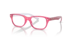 กรอบแว่นสายตาเด็ก Rayban RY1555F-3978 Transparent Pink Rayban RY1555F 3978 กรอบอะซิเตทชมพูโปร่งใส