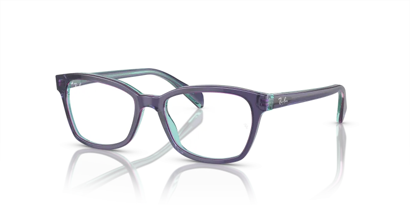 กรอบแว่นสายตาเด็ก Rayban RY1591-3945 Top Blue Violet Light Blue Rayban RY1591 3945 กรอบสามโทนน้ำเงินม่วงฟ้าอ่อน เลนส์ใส
