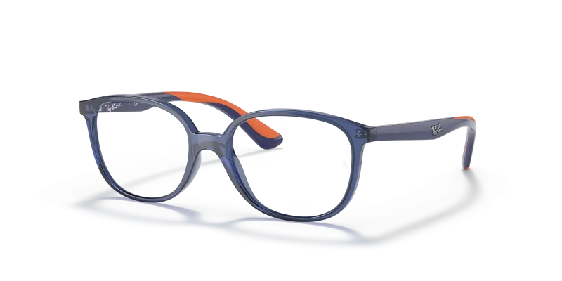 กรอบแว่นสายตา Rayban RY1598-3775 Transparent Blue Rayban RY1598 3775 แว่นสายตาเด็กน้ำเงินโปร่งใส
