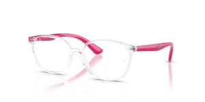 Rayban RY1598-7536 โปร่งใส แว่นสายตาทรงสี่เหลี่ยมจัตุรัส สำหรับเด็ก