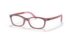 Rayban RY1615D 3777 หน้ากรอบชมพูโปร่งใส ขาแว่นแดง