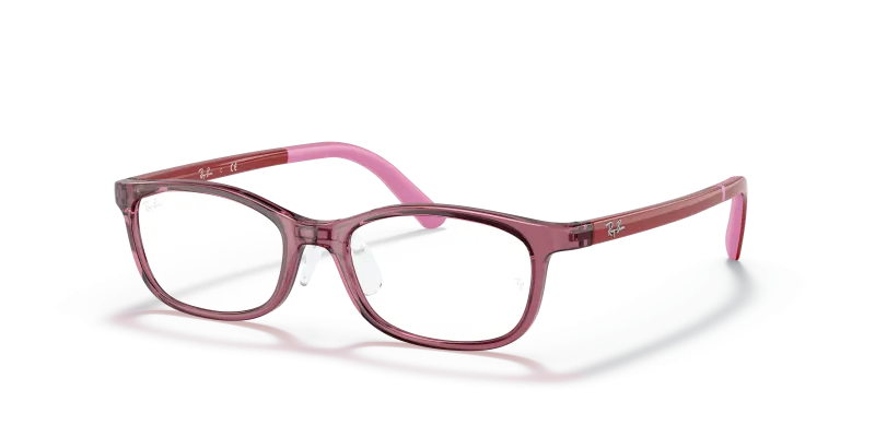 Rayban RY1615D 3777 หน้ากรอบชมพูโปร่งใส ขาแว่นแดง