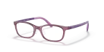 กรอบแว่นสายตาเด็ก Rayban RY1615D-3909 Transparent Purple Rayban RY1615D 3909 กรอบวัสดุฉีดม่วงโปร่งใส