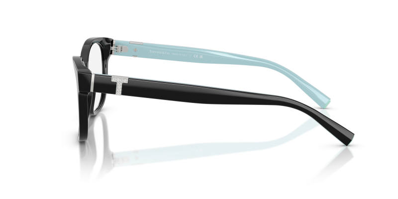 แว่นสายตา Tiffany & Co TF2270BF 8001 มุมข้าง ขาแว่นลาย Black On Tiffany Blue
