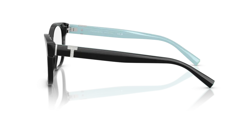 แว่นสายตา Tiffany & Co TF2270BF 8001 มุมข้าง ขาแว่นลาย Black On Tiffany Blue
