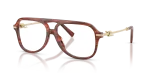 Tiffany & Co TF2283 8440 แว่นสายตาทรงนักบินลายฮาวานาทับทิม ผู้หญิง