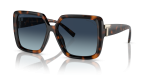 Tiffany & Co TF4206U-80154U แว่นกันแดดโพลาไรซ์ลายฮาวานา ไล่ระดับน้ำเงิน สุภาพสตรี