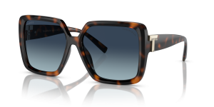 Tiffany & Co TF4206U-80154U แว่นกันแดดโพลาไรซ์ลายฮาวานา ไล่ระดับน้ำเงิน สุภาพสตรี