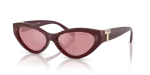 แว่นกันแดด Tiffany & Co TF4225U-838930 Burgundy Pink Back Mirror Silver Tiffany & Co TF4225U-838930 แว่นกันแดดสีเบอร์กันดี เลนส์ชมพูมิเรอร์เงินด้านหลัง สำหรับผู้หญิง