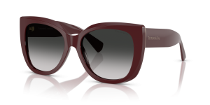 Tiffany & Co TF4229F-83893C แว่นกันแดดสีเบอร์กันดี เลนส์ไล่ระดับสีเทา สุภาพสตรี