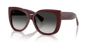 Tiffany & Co TF4229F-83893C แว่นกันแดดสีเบอร์กันดี เลนส์ไล่ระดับสีเทา สุภาพสตรี