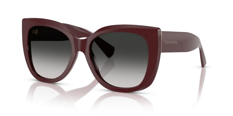 แว่นกันแดด Tiffany & Co TF4229F-83893C Burgundy Grey Gradient Tiffany & Co TF4229F-83893C แว่นกันแดดสีเบอร์กันดี เลนส์ไล่ระดับสีเทา สุภาพสตรี