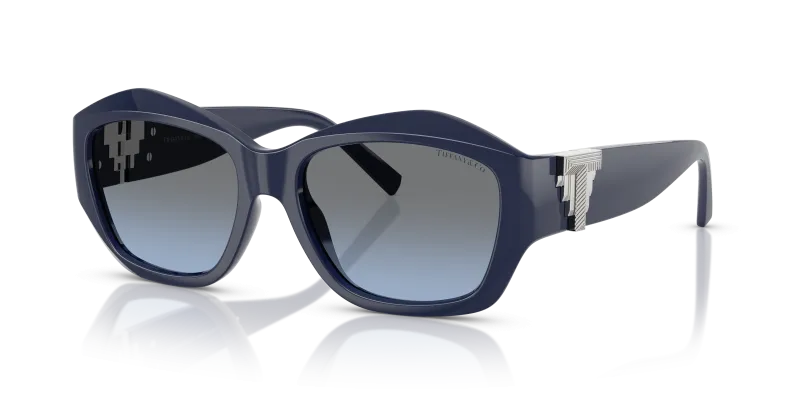 Tiffany & Co TF4233U-83968F แว่นกันแดดสีน้ำเงินเข้มสด เลนส์เทาไล่ระดับน้ำเงิน สำหรับผู้หญิง