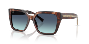 Tiffany & Co TF4235 84219S แว่นกันแดดลายฮาวานาด่างเลนส์ไล่ระดับฟ้า ผู้หญิง