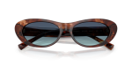 แว่นกันแดด Tiffany & Co TF4236U-84219S Spotted Brown Havana Azure Gradient Tiffany & Co TF4236U 84219S close-up ด้านหน้า