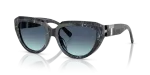 แว่นกันแดด Tiffany & Co TF4238U-84349S Striped Black Azure Gradient Tiffany & Co TF4238U 84349S แว่นกันแดดดำแถบ สำหรับผู้หญิง