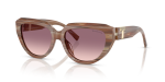 Tiffany & Co TF4238U-84358D แว่นกันแดดลายเส้นบุษราคัม เลนส์ไล่ระดับชมพูม่วง สุภาพสตรี