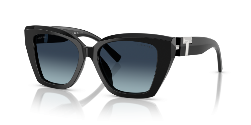 แว่นกันแดด Tiffany & Co TF4239U-83944U Black Azure Gradient Dark Blue Tiffany & Co TF4239U 83944U แว่นกันแดดโพลาไรซ์สีดำเลนส์ไล่ระดับน้ำเงิน สำหรับผู้หญิง