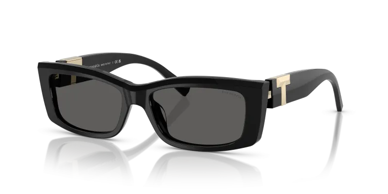 แว่นกันแดด Tiffany & Co TF4240U-8001S4 Black Dark Grey Tiffany & Co TF4240U 8001S4 แว่นกันแดดสีดำทรงสี่เหลี่ยม สำหรับผู้หญิง