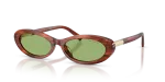 แว่นกันแดด Tiffany & Co TF4250-8440/2 Ruby Striped Havana Green Tiffany & Co TF4250 8440-2 แว่นกันแดดลายฮาวานาเส้นทับทิม สำหรับผู้หญิง