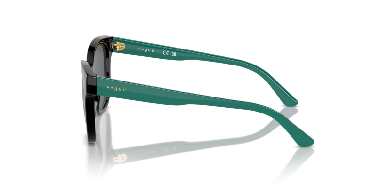 แว่นกันแดด Vogue VJ2023 W44/87 มุมข้าง ขาแว่นสีเขียว