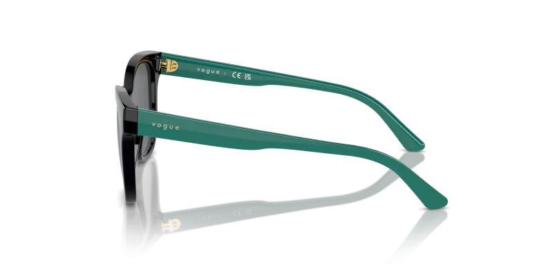 แว่นกันแดด Vogue VJ2023 W44/87 มุมข้าง ขาแว่นสีเขียว