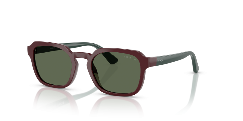 แว่นกันแดด Vogue VJ2025-247371 Full Bordeaux Dark Green Vogue VJ2025 247371 แว่นกันแดดบอร์กโดซ์ เด็กผู้ชาย