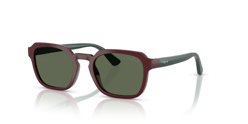 แว่นกันแดด Vogue VJ2025-247371 Full Bordeaux Dark Green Vogue VJ2025 247371 แว่นกันแดดบอร์กโดซ์ เด็กผู้ชาย