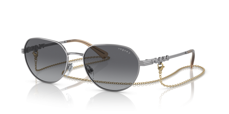 แว่นกันแดด Vogue VO4254S-548/T3 Gunmetal Polarized Gradient Grey Vogue VO4254S-548/T3 กันเมทัล แว่นกันแดดทรงเรขาคณิต
