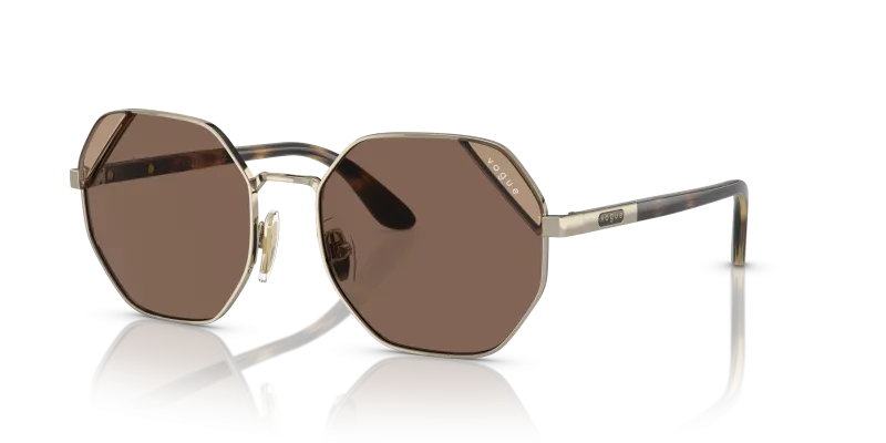แว่นกันแดด Vogue VO4268S-848/73 Pale Gold Dark Brown Vogue VO4268S 848 73 กรอบทองอ่อน ขาแว่นฮาวานาเข้ม