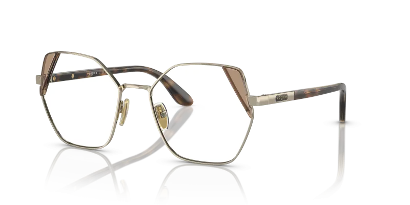 กรอบแว่นสายตา Vogue VO4270-848 Pale Gold Vogue VO4270-848 ทองอ่อน กรอบแว่นสายตาทรงเรขาคณิต
