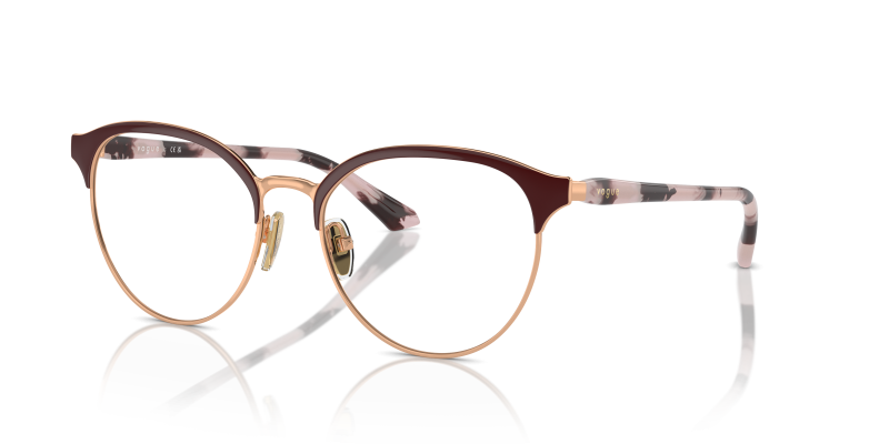 Vogue VO4305 5170 แว่นสายตาบอร์โด-โรสโกลด์ สำหรับผู้หญิง