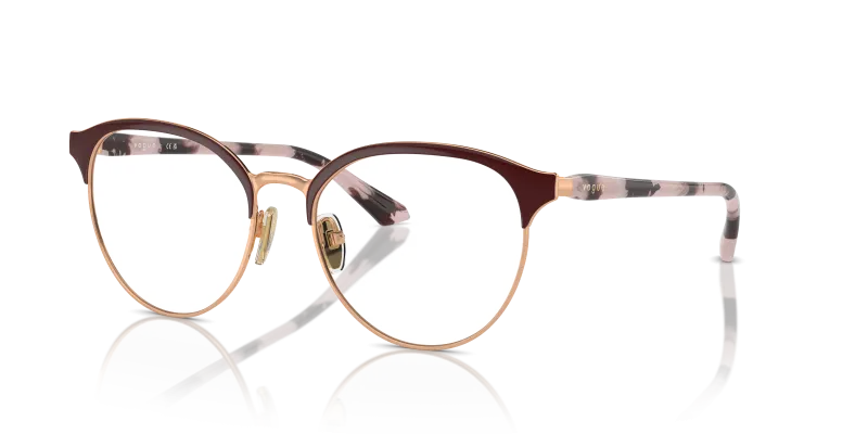 Vogue VO4305 5170 แว่นสายตาบอร์โด-โรสโกลด์ สำหรับผู้หญิง
